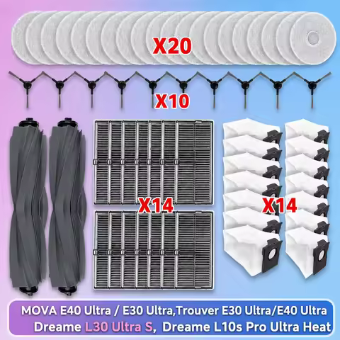 Fit For Dreame MOVA E40 Ultra / MOVA E30 Ultra, Dreame L30 Ultra S/ Dreame L10s Pro Ultra Heat Tricu