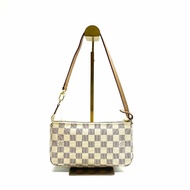 Louis Vuitton LV 白色 棋盤格 大麻將 肩背包