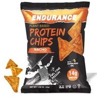 Natural Endurance Protein Chips - Nacho Chips, Low Carb Chips, High Protein Snack, Vegan Protein wit