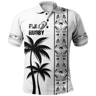 Harajuku 3D Flying Fiji Flag Printed Men's Polo Shirt BULA Fiji Pride Pattern Polo Shirt Fashion Coo