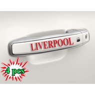 4 Pcs Liverpool FC Car Door Handle Stickers Decal Vinyl Waterproof