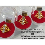 Crystal Plated Acc Gold Ring Crystal Plated C59