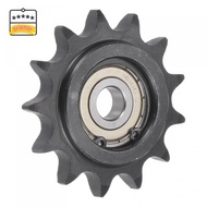 ORIENOR Chain Idler Sprocket, 13 Tooth 10mm Bore 1/2" Pitch Convex Idler Gear, with Insert C45 Carbo
