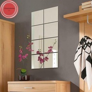 CheeseArrow 16 pcs DIY Mirror Tile Wall Mirror Mirror Film Self Adhesive Sticker Foil sg