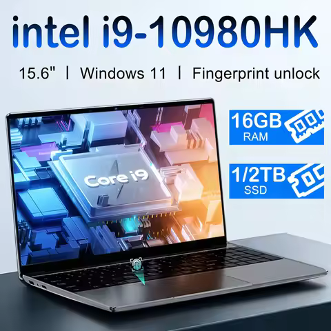 New 15.6 " Laptop Intel Core i9-10980HK 16GB RAM 1TB SSD Ultra Slim Gaming Laptop 1920*1080 Windows 