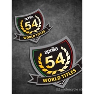 Ready Stock Aprilia Aprilia 54th Anniversary Logo Helmet Sticker Motorcycle Modified Reflective Car 