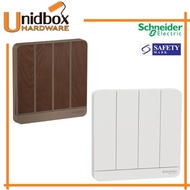 SCHNEIDER E8334L2_WD_G2 AvatarOn, 4Gang switches, 16AX, 250V, 2 way, Wood;Schneider Electric;4 rocke
