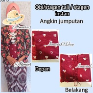 Angkin jumputan instant back strap / obi / stagen / ankin