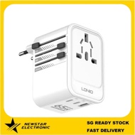 LDNIO Travel Adapter Model Z6 GAN65 65W Fast Charge Universal Travel Adapter UK for Phones, Tablets
