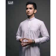 ALRAWDA by Alharamain Jubah Men's Slimfit Premium Series Gamis/ (1084) Off-White