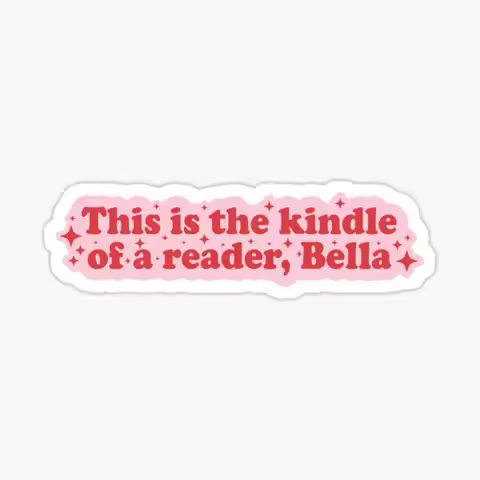 This Is The Kindle Of A Reader Bella Fun 5PCS Stickers for Cartoon Home Window Decorations Kid 5PCS 