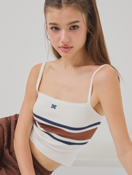 [READY TO SHIP] HEARTEYES - CAMI TANK - COCONUT | เสื้อสายเดี่ยว ผ้านิท สีขาว