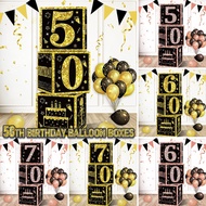 Birthday Decorations Boxes 3pcs Balloon Box With Letter 50th 60th 70th Birthday Party Decoration Bo