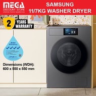 SAMSUNG WD11DB9B84GDSP 11/7KG BESPOKE AI WASHER DRYER | 4 Ticks