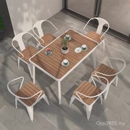 Outdoor Villa Table Chair Leisure Garden Simple Balcony Plastic Wood Open-air Combination Outdoor Do