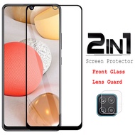 For Samsung Galaxy A42 5G, A32 5G, A32 4G, A32, A30 Tempered Glass Full Adhesive Screen Protector with Camera Lens Guard