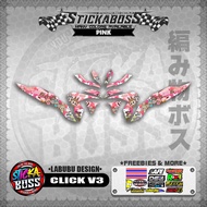 CLICK V3 STICKER DECALS (LABUBU DESIGN)【WITH FREEBIES】 sticker motor stiker motor