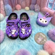 New!超靚勁抵！Crocs X Kuromi兒童經典版涼鞋/洞洞鞋/沙灘鞋/泳池鞋，原廠倉直出。中意嘅歡迎pm,thx Size：C8，C9，C10，C11，C12，C13，J1，J2，J3 col