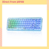 YUNZII X71 Mechanical Gaming Keyboard Transparent Keycaps 71 Keys 68% Layout Wireless Hot-Swappable 