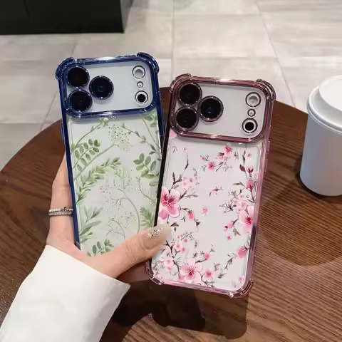 Pink Lily Green Branches Flower Casing For Huawei Honor 600 400 Lite Pro X9A X9B X8C X8B X8A X7A X6C