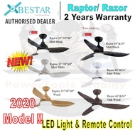 BESTAR RAZOR CEILING FAN WITH LED LIGHT AND REMOTE CONTROL/  46 INCHES OR 54 INCHES/ DC MOTOR