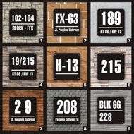 Embossed acrylic house numbers 20x20 & 30x30 - 9, 30x30