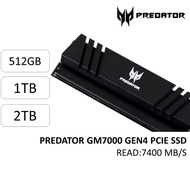 ACER Predator GM7000 PCie 4.0 M.2 SSD with Heatsink 7400MB/s (512GB/1TB/2TB)