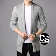 Men's Cardigan Men's Long Knit Cardigan, Customizable