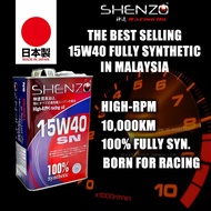 (Sabah/Sarawak) SHENZO RACING 0IL 15W40 FULLY SYNTHETIC Engine 0il Made in Japan Shenzo Racing 0il 4