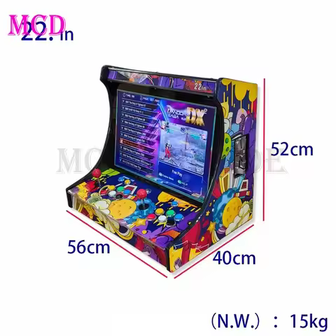 2024 Newest Retro Arcade Wood Cabinet Complete Machine Built-in 26800 Game 22-inch LCD Display Plug 