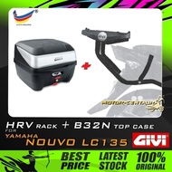 SET KOMBO KOTAK/BOX GIVI B32N TOP CASE + GIVI YAMAHA NOUVO LC HRV HEAVY DUTY RACK