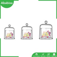 [Ababixa] Glass Cloche Dome Transparent for Fairy Lights Model Figurines Collectibles