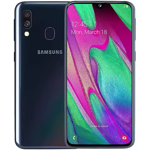 Refurbished Samsung Galaxy A40 Android Smartphone Global Edition 2SIM 5.9-inch AMOLED 3100mAh 25MP 1