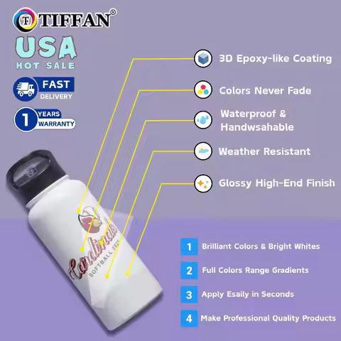 2025 New TIFFAN A3 UV DTF Sticker Printer Full-Automatic with for DX7 Head Label & Card Printer 300m