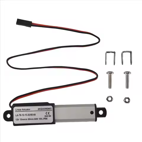 KSOL Electric Mini Linear Actuator - 1.2inch Stroke, 64N/14.4Lb, Speed 0.6Inch/S Mini Waterproof Mot
