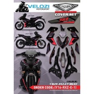 VELOZI YAMAHA Y16ZR Y16 ENERGY RXZ SIAP TANAM COVER SET COVERSET PURPLE BLACK GREY rapido hld