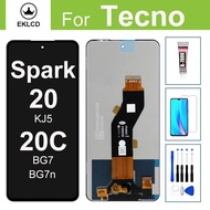 in stock For Tecno Spark 20 20C KJ5 BG7 BG7n LCD Display With Touch Screen Digitizer Assembly Spark2
