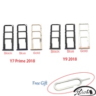 Micro Nano SIM Card Holder Tray Slot Holder Adapter Socket + Pin For Huawei Y6 Y7 Prime Y9 2018