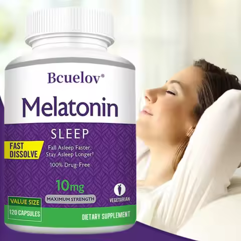 Melatonin 10mg, Sleep Dietary Supplement, Deep Sleep Contains Melatonin - Healthy Sleep - 120 Capsul