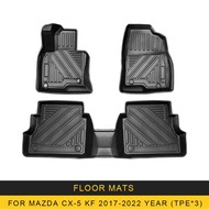 For Mazda CX-5 KF 2017-2023 RHD Auto Car Floor Mats All-Weather TPE Foot Mats Odorless Pad Waterproo