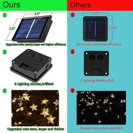 50ft 120 LED Solar Star Fairy Lights, Outdoor Decorative Solar String Lights, Waterproof Ambiance Li