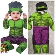 12-18M Halloween Disney Baby Hulk with hat costume 迪士尼嬰兒浩克裝扮套裝 萬聖節服飾