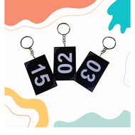 GANTUNGAN Acrylic Keychain Box Number Box Number Keychain