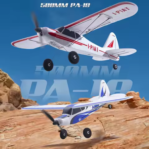 Fms 500mm Pa-18 Gyro Fixed-Wing Model Airplanes Epp Material One-Click Return Easy To Fly Beginner T