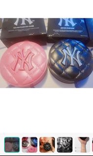 MLB老花氣墊NY粉底持久不脫妝提亮奶油肌自然啞光（高街黑）