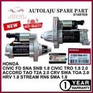 HONDA CIVIC FD SNA 1.8 FB TRO 1.8 2.0 ACCORD TAO T2A (2.0) CRV SWA TOA (2.0) HRV 1.8 STREAM RN6 SMA 