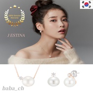 [J ESTINA] LALA J COLLECTION Lady Pearl Necklace + Lady Pearl Earrings (set)/Korean production + Jewelry case + certificate/IU's pick