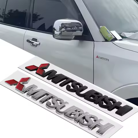 ABS 3D Car Styling Letter Logo Sticker Badge Emblem Decals For Mitsubishi X ASX L200 Colt Outlander 