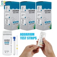 100Pcs Aquarium Test Strips 7 in 1 Fish Tank Test Kit Freshwater Saltwater Aquarium Water pH Test St