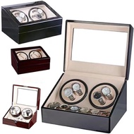 Automatic Watch Winder 4+6 Black Wood Display Storage Show Box Dual Watches Electric Mechanical Watch Winder Box